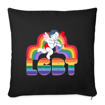 Valentine's Day Lgbt February 14 Gay Lesbians - Sofa pillowcase 17,3'' x 17,3'' (45 x 45 cm) - black - Front