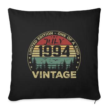 Cadeau D'anniversaire Juillet 1994 Vintage 1994 - Housse de coussin décorative 45 x 45 cm - noir - Devant