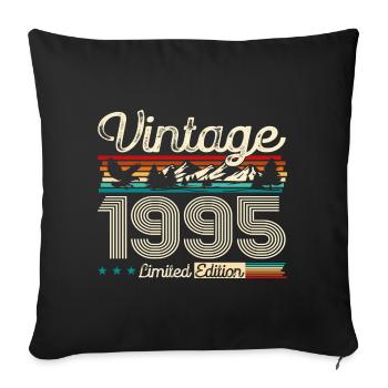 30th Birthday Original Vintage 1995 Vintage 95 - Sofa pillowcase 17,3'' x 17,3'' (45 x 45 cm) - black - Front