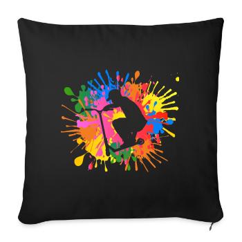Stunt Scooter - Sofa pillowcase 17,3'' x 17,3'' (45 x 45 cm) - black - Front
