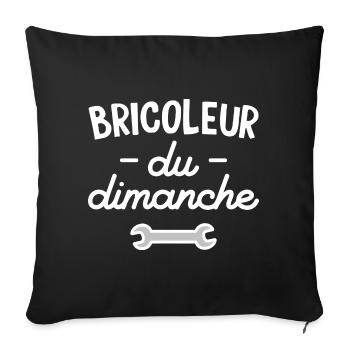 Bricoleur du dimanche - Housse de coussin décorative 45 x 45 cm - noir - Devant