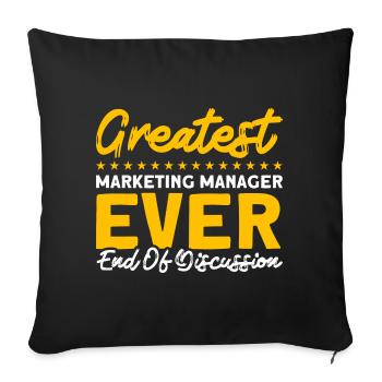 The Best Marketing Manager Digital Marketing - Sofa pillowcase 17,3'' x 17,3'' (45 x 45 cm) - black - Front