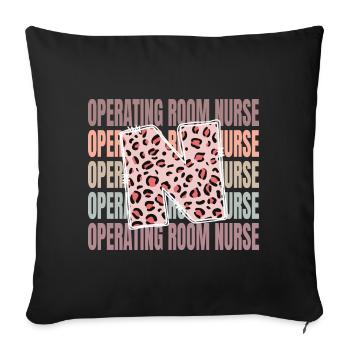 Leopard Surgical Nurse Life - Sofa pillowcase 17,3'' x 17,3'' (45 x 45 cm) - black - Front