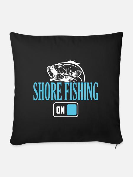 Fisherman Shore Angelmodus Ein - Sofakissenbezug 45 x 45 cm - Schwarz