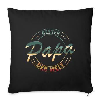 Bester Papa - Sofakissenbezug 45 x 45 cm - Schwarz - Vorne