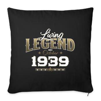 85th Birthday Legend October 1939 Volume 39 - Sofa pillowcase 17,3'' x 17,3'' (45 x 45 cm) - black - Front
