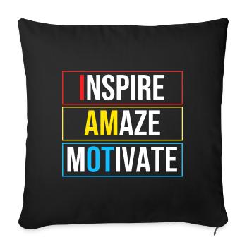 Occupational therapy Occupational therapist Therapy Therapist - Sofa pillowcase 17,3'' x 17,3'' (45 x 45 cm) - black - Front