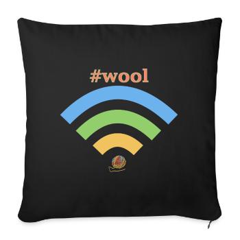 WiFi wool - Sofa pillowcase 17,3'' x 17,3'' (45 x 45 cm) - black - Front