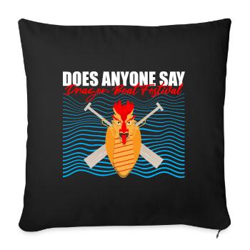 Chinese Boat Race for Dragon Boat Trainers - Sofa pillowcase 17,3'' x 17,3'' (45 x 45 cm) - black - Front