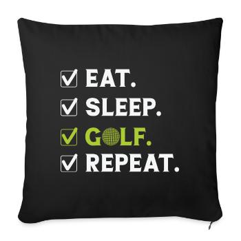 Golf Golfing Golfer Golfer Golf Club - Housse de coussin décorative 45 x 45 cm - noir - Devant