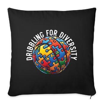 Autism basketball player - Sofa pillowcase 17,3'' x 17,3'' (45 x 45 cm) - black - Front