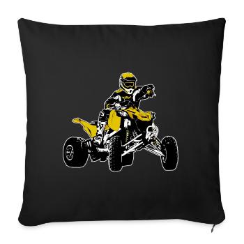 Course de quad - ATV Racer - Housse de coussin décorative 45 x 45 cm - noir - Devant