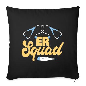 ER Squad Funny Emergency Room Nurse ER Nurse - Sofa pillowcase 17,3'' x 17,3'' (45 x 45 cm) - black - Front