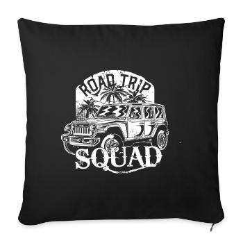 Road Trip Squad Family Traveling Tour Vacation - Sofa pillowcase 17,3'' x 17,3'' (45 x 45 cm) - black - Front