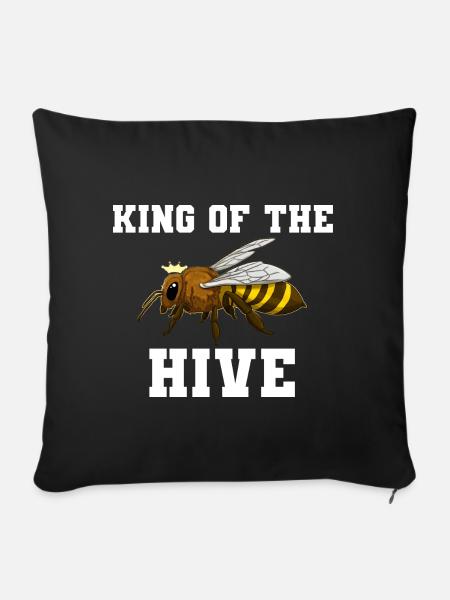 King Of The Hive Imker - Sofakissenbezug 45 x 45 cm - Schwarz