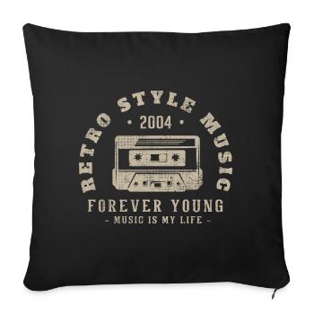 Retro 2004 Geburtstagsgeschenk 2004 Jahrgang 2004 - Sofakissenbezug 45 x 45 cm - Schwarz - Vorne