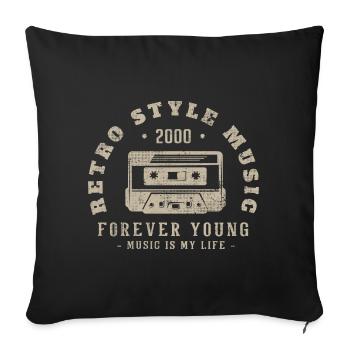 Retro 2000 Geburtstagsgeschenk 2000 Jahrgang 2000 - Sofakissenbezug 45 x 45 cm - Schwarz - Vorne
