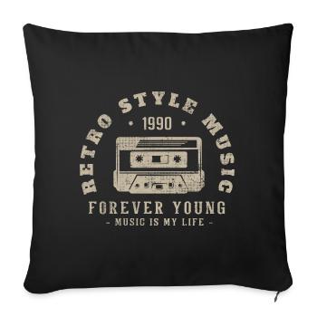 Rétro 1990 Cadeau D'anniversaire 1990 vintage 1990 - Housse de coussin décorative 45 x 45 cm - noir - Devant
