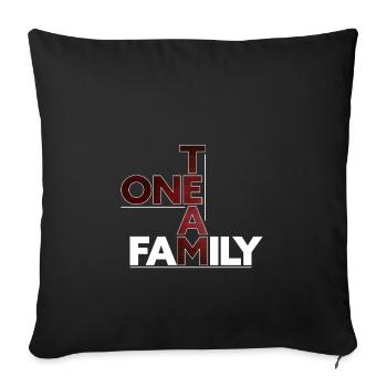 One Team - Family # 2 - Sofa pillowcase 17,3'' x 17,3'' (45 x 45 cm) - black - Front