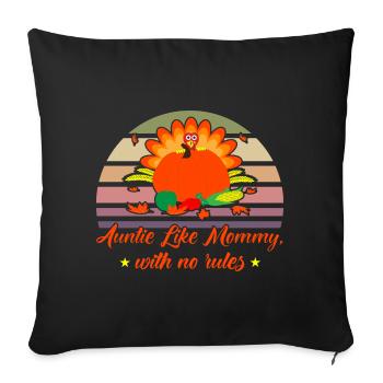 Tantes Tante Sœur Tantes Cadeau de famille - Housse de coussin décorative 45 x 45 cm - noir - Devant