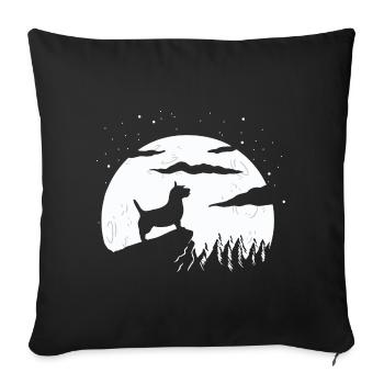 Australian Terrier - Sofa pillowcase 17,3'' x 17,3'' (45 x 45 cm) - black - Front