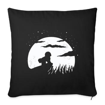 Bichon Frise - Housse de coussin décorative 45 x 45 cm - noir - Devant