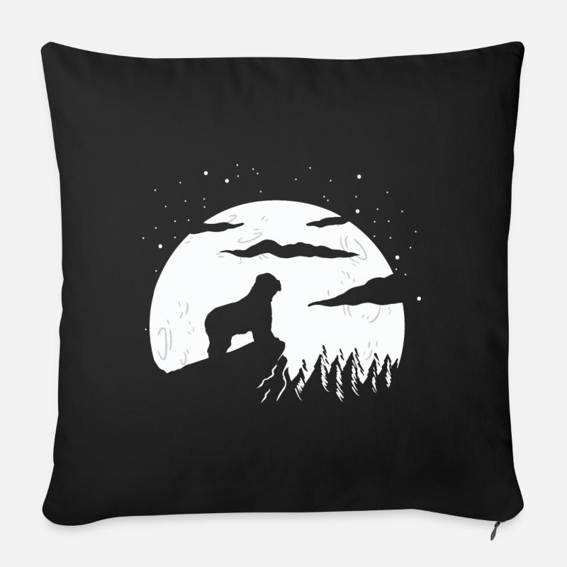 Briard - Berger de Brie - Briarden - Housse de coussin décorative 45 x 45 cm - noir