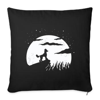 Chien à crête chinois Chinesischer Schopfhund - Housse de coussin décorative 45 x 45 cm - noir - Devant