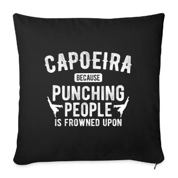Capoeira - Sofakissenbezug 45 x 45 cm - Schwarz - Vorne
