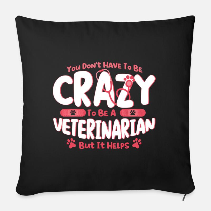 Tierheilkunde Tierarzt Veterinär Geschenk - Sofakissenbezug 45 x 45 cm - Schwarz