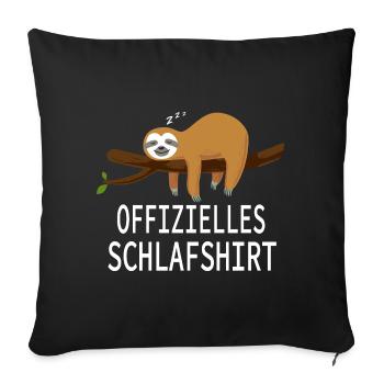 Offizielles Schlafshirt - Housse de coussin décorative 45 x 45 cm - noir - Devant