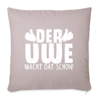 Uwe - Sofakissenbezug 45 x 45 cm - helles Taupe - Vorne