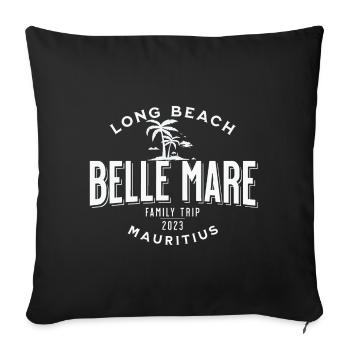Mauritius Belle Mare family trip - Sofa pillowcase 17,3'' x 17,3'' (45 x 45 cm) - black - Front