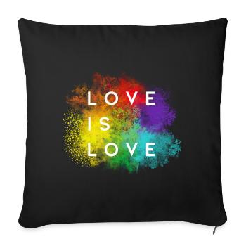 L’amour est l’amour - Housse de coussin décorative 45 x 45 cm - noir - Devant