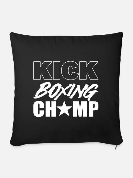 Kickboxing Champ Athlet - Sofakissenbezug 45 x 45 cm - Schwarz