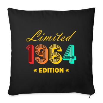 Limited Edition 1964 Vintage Man Geschnenkidee - Sofa pillowcase 17,3'' x 17,3'' (45 x 45 cm) - black - Front