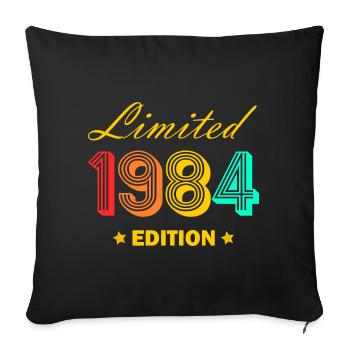 1984 geboren 40. Geburtstag Geschen Jahrgang 1984 - Sofakissenbezug 45 x 45 cm - Schwarz - Vorne
