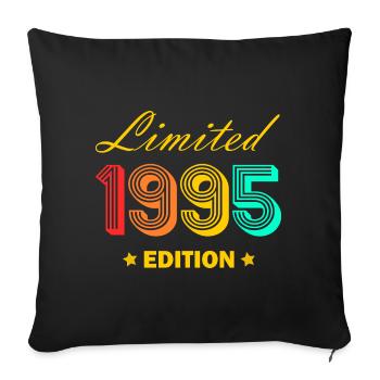1995 Vintage 30th Birthday Gift Born 1995 - Sofa pillowcase 17,3'' x 17,3'' (45 x 45 cm) - black - Front