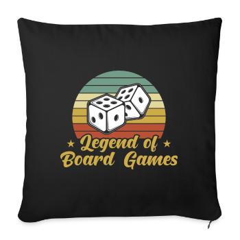 Board Game Nerd Gifts Board Games - Sofa pillowcase 17,3'' x 17,3'' (45 x 45 cm) - black - Front