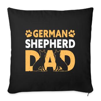 German Shepherd Dad Father - Sofa pillowcase 17,3'' x 17,3'' (45 x 45 cm) - black - Front