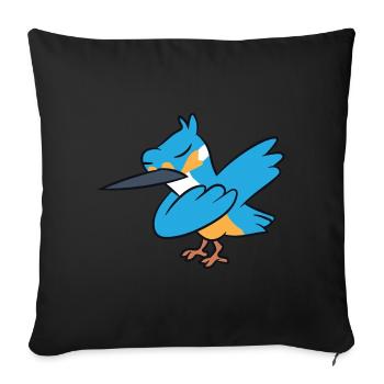 Kingfisher - Tamponnez, dab, dabbing dansez - Housse de coussin décorative 45 x 45 cm - noir - Devant
