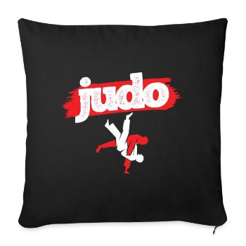 Japanischer Kampfsport Judo - Sofakissenbezug 45 x 45 cm - Schwarz - Vorne