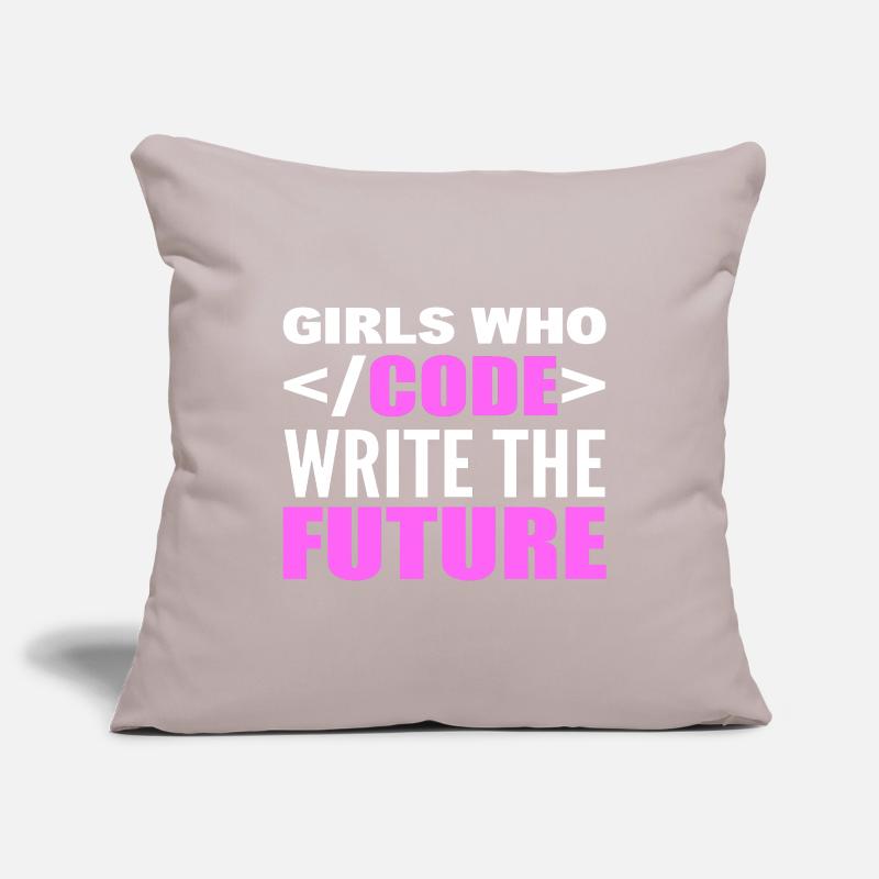 Girls Who Code Write The Future Programmierer Sofakissenbezug 45 x 45 cm