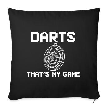Dart Shooting Dartwerfer - Sofakissenbezug 45 x 45 cm - Schwarz - Vorne