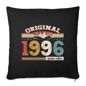 28ème Anniversaire Année 1996 Cru 1996 Original - Housse de coussin décorative 45 x 45 cm - noir - Devant