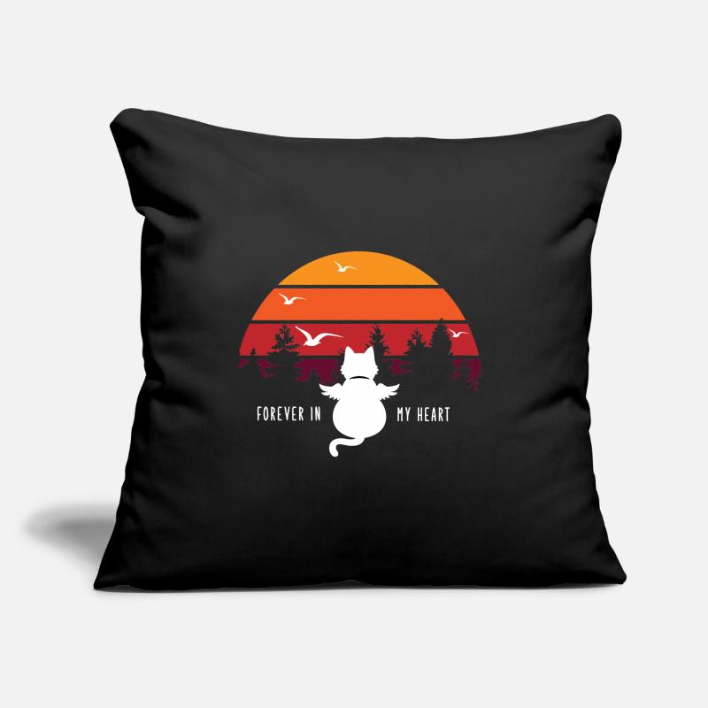 Retro Katze tot Trauer emotional Geschenk Engel Sofakissenbezug 45 x 45 cm