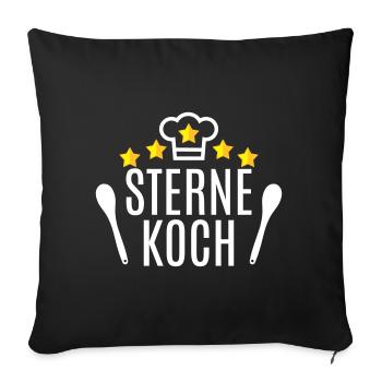 Bester Koch Papa Opa Sternekoch 5 Sterne Küche - Sofakissenbezug 45 x 45 cm - Schwarz - Vorne