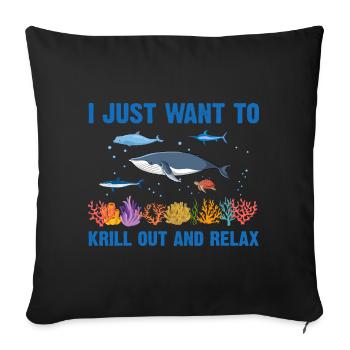 Sea Nature Marine Biologist Sea Marine Biology Ocean - Sofa pillowcase 17,3'' x 17,3'' (45 x 45 cm) - black - Front