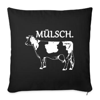 Mülsch 1 - Sofakissenbezug 45 x 45 cm - Schwarz - Vorne