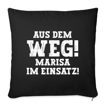 Marisa Lustiger Spruch Vorname Name Marisa - Sofakissenbezug 45 x 45 cm - Schwarz - Vorne